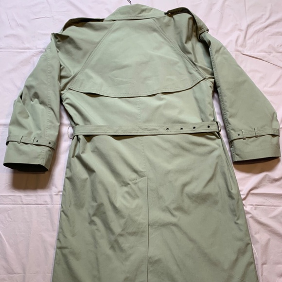 Vintage Trench Coat in Khaki Green Men’s Belted Double Breasted Size L - Picture 8 of 9